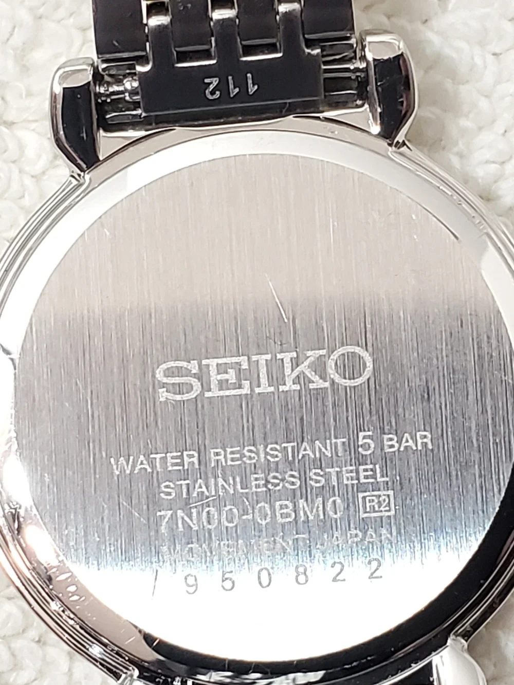 Vintage Seiko Stainless Steel White Dial Gold Tone Women's Quartz Watch WR 50M